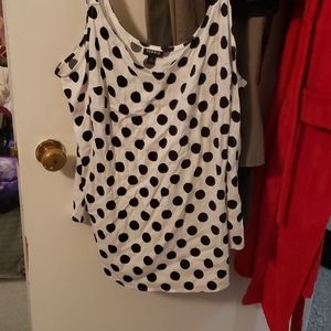 Torrid size 2 black white polka dot tank